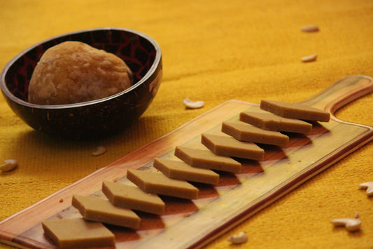 Vegan Jaggery Kaju Kathli