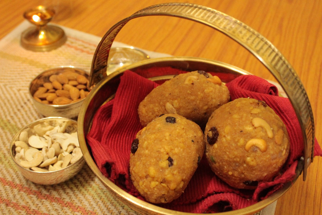 Vegan Tirupati Prasadam Style Laddoo